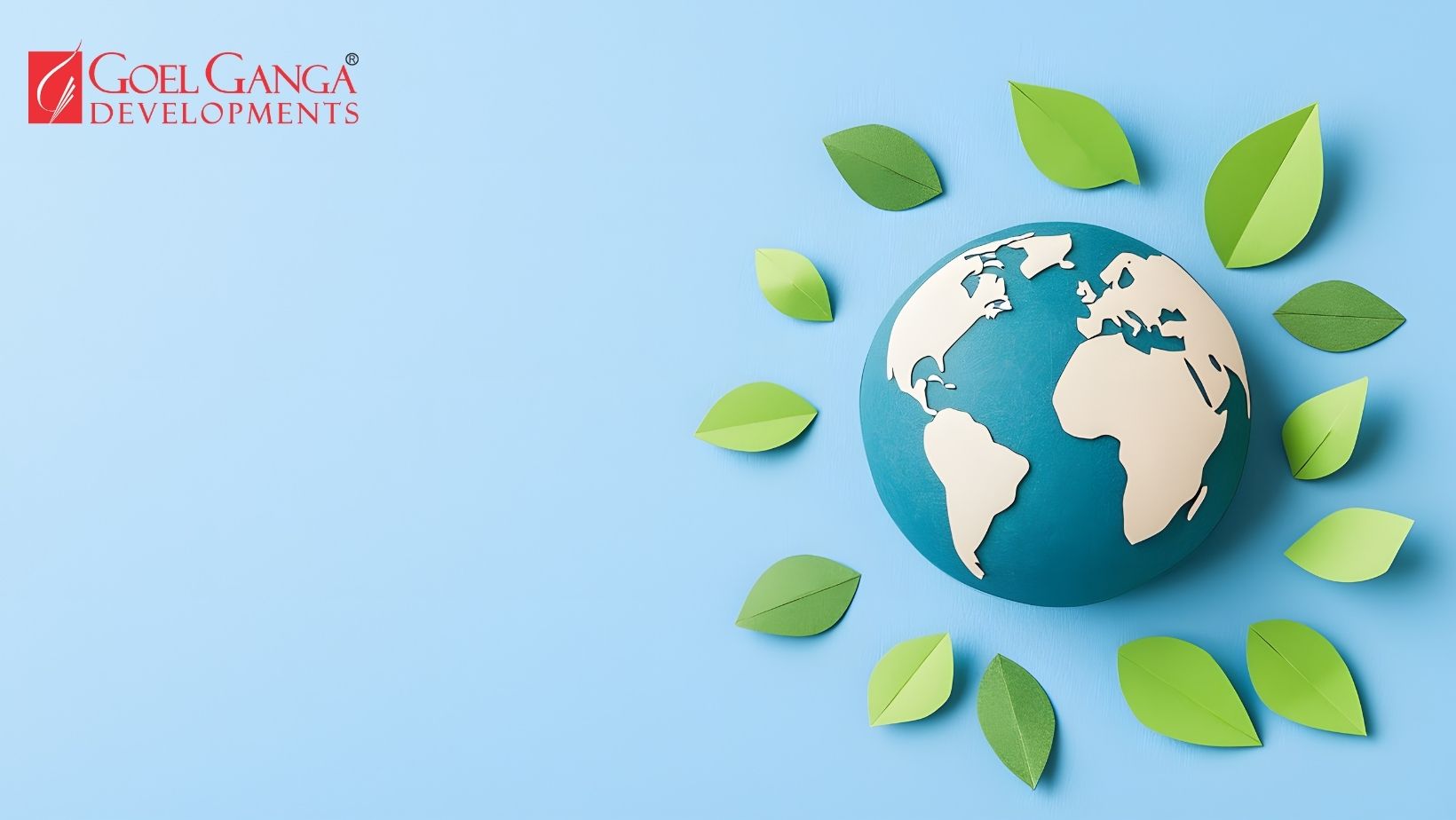 Earth globe surrounded by green leaves symbolising sustainability and eco-friendly living