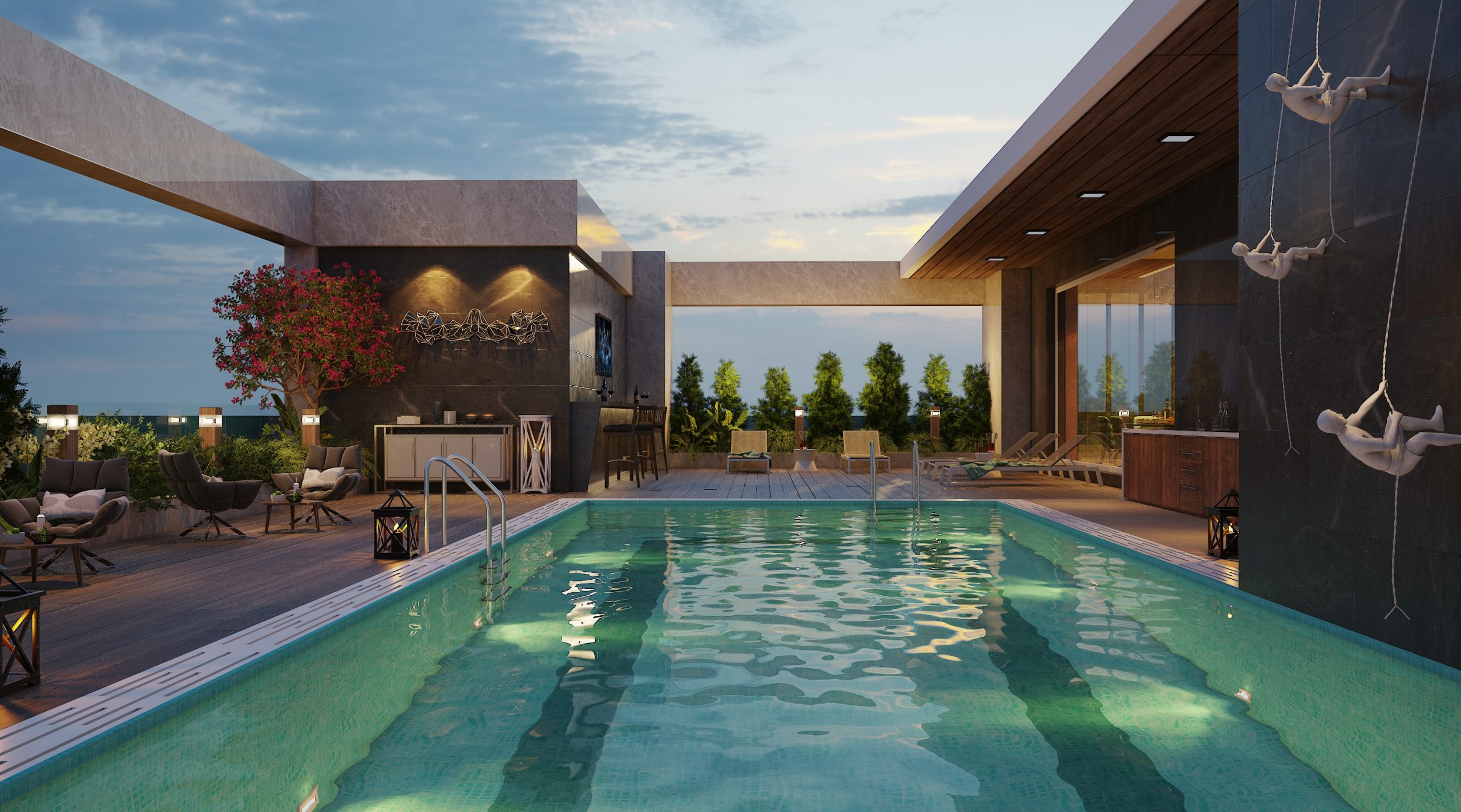 Ganga Nakshatra residential tower elevation view, flats in Pune Satara Road, 2 BHK flat for sale in Satara Road showcasing modern architecture