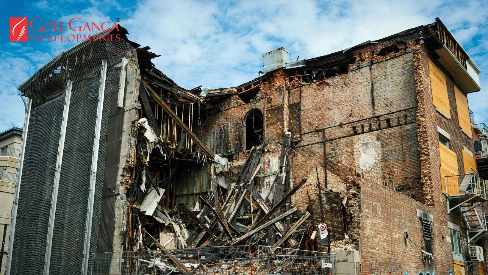 Real estate redevelopment project transforming old residential buildings in Pune